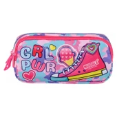 Muggle 2 Bölmeli Girl Power Kalemlik Pembe (MU-9016) - 1