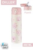 DILLER 480 ML Pipetli Paslanmaz Çelik Termos Kilitli Kapak 2 Farklı Renk Seçeneği -FFDILLERD9281 - 2