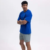 Ellesse Erkek Saks Mavi Oversize Tişört EM376-SBL - 3