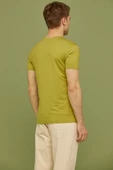 Sıfır Yaka Basic Tişört - Yeşil - 6