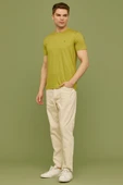 Sıfır Yaka Basic Tişört - Yeşil - 1