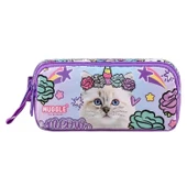 Muggle 2 Bölmeli Pretty Cat Meow Kalemlik Mor (MU-9024) - 1