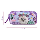 Muggle 2 Bölmeli Pretty Cat Meow Kalemlik Mor (MU-9024) - 2