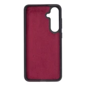 Samsung Galaxy S24 Uyumlu Deri Arka Kapak Gül Kurusu - 2