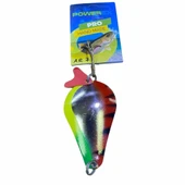 Turna Kaşığı 30 Gram Armut Model Gökkuşağı Parlak Pike 30 Gr. 6,5 Cm. Metal Kaşık Sahte Yem Turna Kaşığı AR7 - 1