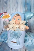 Özel Kutuda Uyku Arkadaşı Bebeto Peluş Bebeği ile Yeni Doğan Hediye Seti- Babyshower, Yenidoğan Hediyesi thumbnail 7