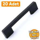 (SERT PLASTİK) 20 Adet Köprü 128 Mm Siyah Mobilya Mutfak Çekmece Dolabı Dolap Kulbu Kulpu Kulpları thumbnail 1