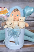 Özel Kutuda Uyku Arkadaşı Bebeto Peluş Bebeği ile Yeni Doğan Hediye Seti- Babyshower, Yenidoğan Hediyesi thumbnail 1