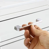 Mutfak Kulpu Çekmece Dolap Kapak Kulbu Metal Kulp Mobilya Krom Renk 160 mm Dolabı Kulpları 10 Adet thumbnail 4