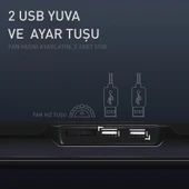 GameBooster GB-NS04 Wind 5 Fanlı 2xUSB Portlu Fan Kontrollü 15.6" Notebook Soğutucu thumbnail 4