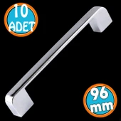 Mutfak Kulpu Çekmece Dolap Kapak Kulbu Metal Kulp Mobilya Krom Renk 160 mm Dolabı Kulpları 10 Adet thumbnail 1