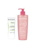 Bioderma Roaccutane Bakım Seti | Yatıştırıcı Krem Temizleme Jel Orijinal Boy - 1
