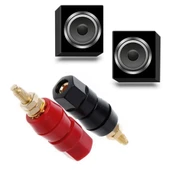 4mm Banana Soket Terminal Çifti  Kırmızı Siyah Hexagon Konnektör Hoparlör Güç Kaynağı Amflikatör Bağlantı Parçası thumbnail 5
