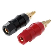 4mm Banana Soket Terminal Çifti  Kırmızı Siyah Hexagon Konnektör Hoparlör Güç Kaynağı Amflikatör Bağlantı Parçası thumbnail 1