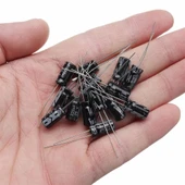 120 Adet Dip Elektrolitik Kapasitör Seti   12 Tip x10  1uF 2.2uF 3.3uF 4.7uF 10uF 22uF 33uF 47uF 100uF 220uF 330uF 470uF Silindirik Alüminyum Tamir Prototip Devre thumbnail 2