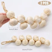 Nettenevime Yapay Soğan Salkımı Süs Sahte Beyaz Soğan Yapay Meyve Sebze thumbnail 4