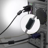 7mm Ferrit Halka Filtre  Kablo Gürültü Bastırıcı Azaltıcı Yüzük Bead RFI EMI Girişim Engelleyici Besleme Haberleşme Ses Data İletişim - 6