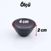 Delta Siyah Kulp Düğme 10 ADET Çekmece Mutfak Mobilya Dolabı Dolap Kulpu Kulbu Plastik Kulp thumbnail 4
