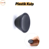 Delta Siyah Kulp Düğme 10 ADET Çekmece Mutfak Mobilya Dolabı Dolap Kulpu Kulbu Plastik Kulp thumbnail 2