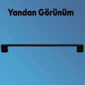 Mobilya Mutfak Banyo Dolabı Çekmece Dolap Kapak Kulpu Kulbu Mat Siyah 224 mm Metal Kulp 10 Adet thumbnail 5