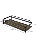 Banyo Düzenleyici Yapışkanlı Metal Banyo Rafı İkili Duş Rafı Organizer Şampuanlık Mat Siyah-GNRL180 - 5