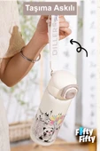 DILLER 600 ML Tek Kapak Çift Kullanım Pipetli/Pipetsiz Taşıma Kulplu Vacum Cup/Çelik Termos -FFDILLERD9252 - 4