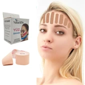 Beauty Tape Yüz Yogası İçin Kinesio Tape Face Tape Yüz Germe Bandı Bej Renk - 1