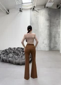 230 Gr Poly Viscose Full Lycra İspanyol Paça Pantolon - 1
