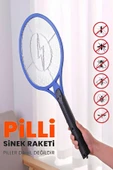 Sinek Öldürücü Raket Pilli Sivrisinek Haşere Öldürücü Elektrikli Etkili Sinek Raket - 1