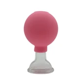 Silikon Vakumlu Cam Yüz Masaj Kupası 5’li Set Pembe Renk thumbnail 3