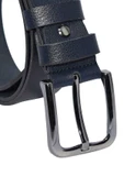 Lacivert Hakiki Deri Düz Renk 4 cm.lik Unisex Spor Kemer- Tek Katmanlı Manda Derisi - 2