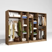 Midoser Kardelen Serisi Atlantik Çam 7 Kapaklı 10 Raflı 260 Cm Elbise Dolabı - Gardırop Seti - 7