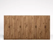 Midoser Kardelen Serisi Atlantik Çam 9 Kapaklı 14 Raflı 340 Cm Elbise Dolabı - Gardırop Seti - 5