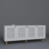 Midoser Bohem Serisi Natura 4 Kapak Pvc Hasır Desen Mat Beyaz Konsol - 6