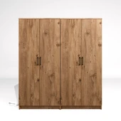 Midoser Kardelen Serisi Atlantik Çam 4 Kapaklı 8 Raflı 160 Cm Elbise Dolabı - Gardırop Seti - 5