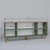 Midoser Bohem Serisi Natura 4 Kapak Pvc Hasır Desen Yeşil Konsol - 8