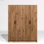 Midoser Kardelen Serisi Atlantik Çam 4 Kapaklı 5 Raflı  140 Cm  Elbise Dolabı - Gardırop - 5