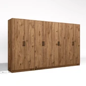 Midoser Kardelen Serisi Atlantik Çam 8 Kapaklı 13 Raflı 300 cm Elbise Dolabı- Gardırop seti - 6