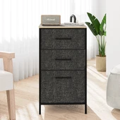 Çok Amaçlı Dolap 3 Çekmeceli Orta Boy Komodin Sehpa Füme 1599 - 4