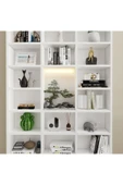 klubeconcept Teraryumlu Kitaplık Kütüphanesi Çok Raflı - 6