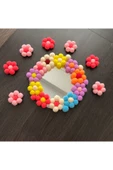 klubeconcept Ponpon Çiçekli Dekoratif  Ayna - 4