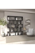 klubeconcept Modern Antrasit Kitaplık Estetik Kütüphane - 3