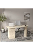 klubeconcept Modern Travertan Çalışma Masası Ofis ve Ev İçin Zarif - 6