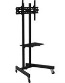 ALPİN Ev Tipi Salon,Oturma Odası,Balkon ve Toplantı Odası Metal Ayaklı Tekerlekli TV/Fuar Standı/Ünitesi 40" inç- 75" inç - 3