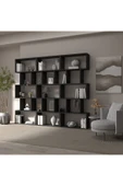 klubeconcept Modern Antrasit Kitaplık Estetik Çalışma Odası - 5