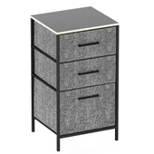 Çok Amaçlı Dolap 3 Çekmeceli Orta Boy Komodin Sehpa Füme 1599 - 6