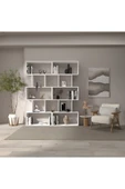 klubeconcept Modern Beyaz Kitaplık Estetik  Kütüpane - 1