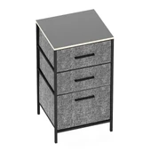 Çok Amaçlı Dolap 3 Çekmeceli Orta Boy Komodin Sehpa Füme 1599 - 7