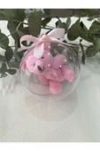 klubeconcept Sevimli Pembe Ayıcık Hediye Küresi  Özel Tasarım - 4