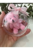 klubeconcept Sevimli Pembe Ayıcık Hediye Küresi  Özel Tasarım - 3